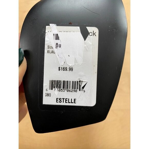 BLACK Suede Studio "Estelle" Sandals BNWOT Heels Women New Crytstals - Picture 7 of 9